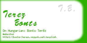 terez bonts business card